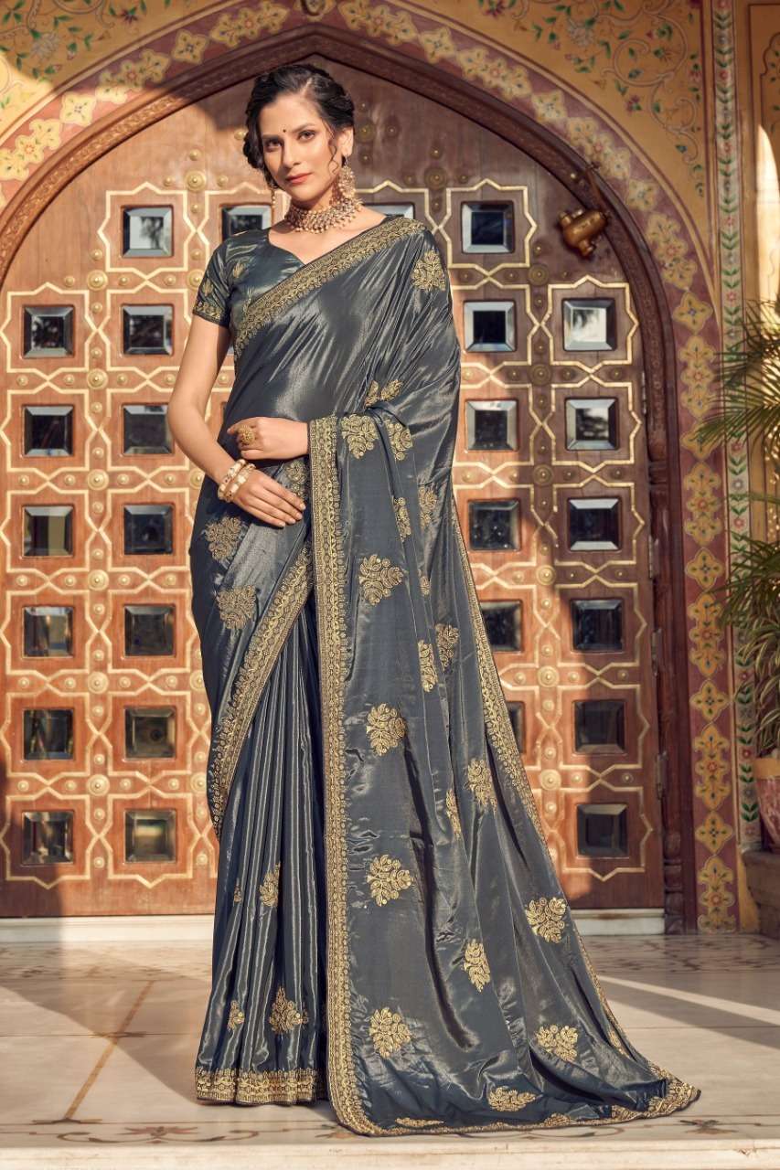 Ynf Angad Silk Catalog Embroidery Work Saree 