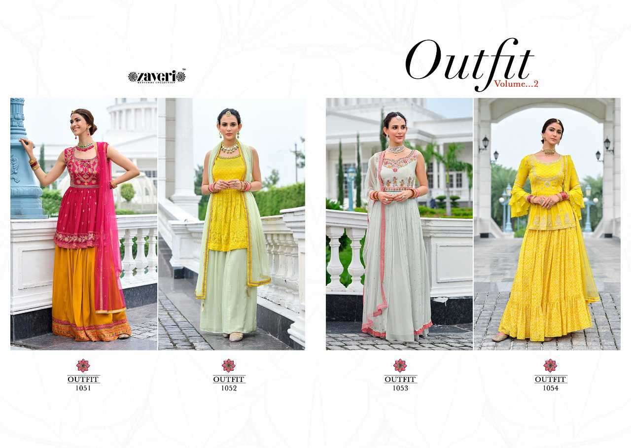 Zaveri Outfit  vol 2 catalog  Wedding Wear Designer Ready Made Collection
