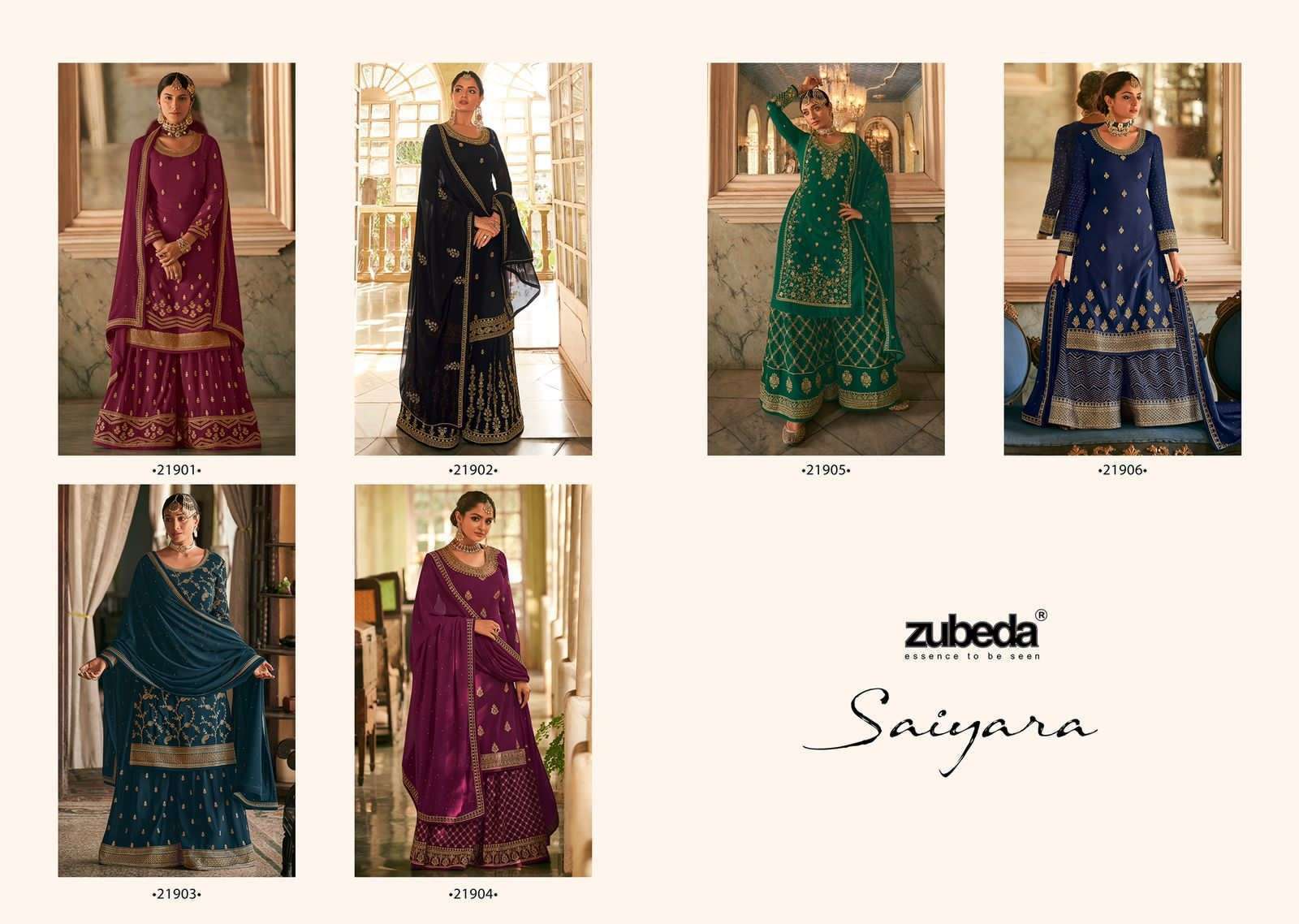Zubeda Saiyara Catalog Heavy Georgette Festive Wear Designer Salwar Suits 
