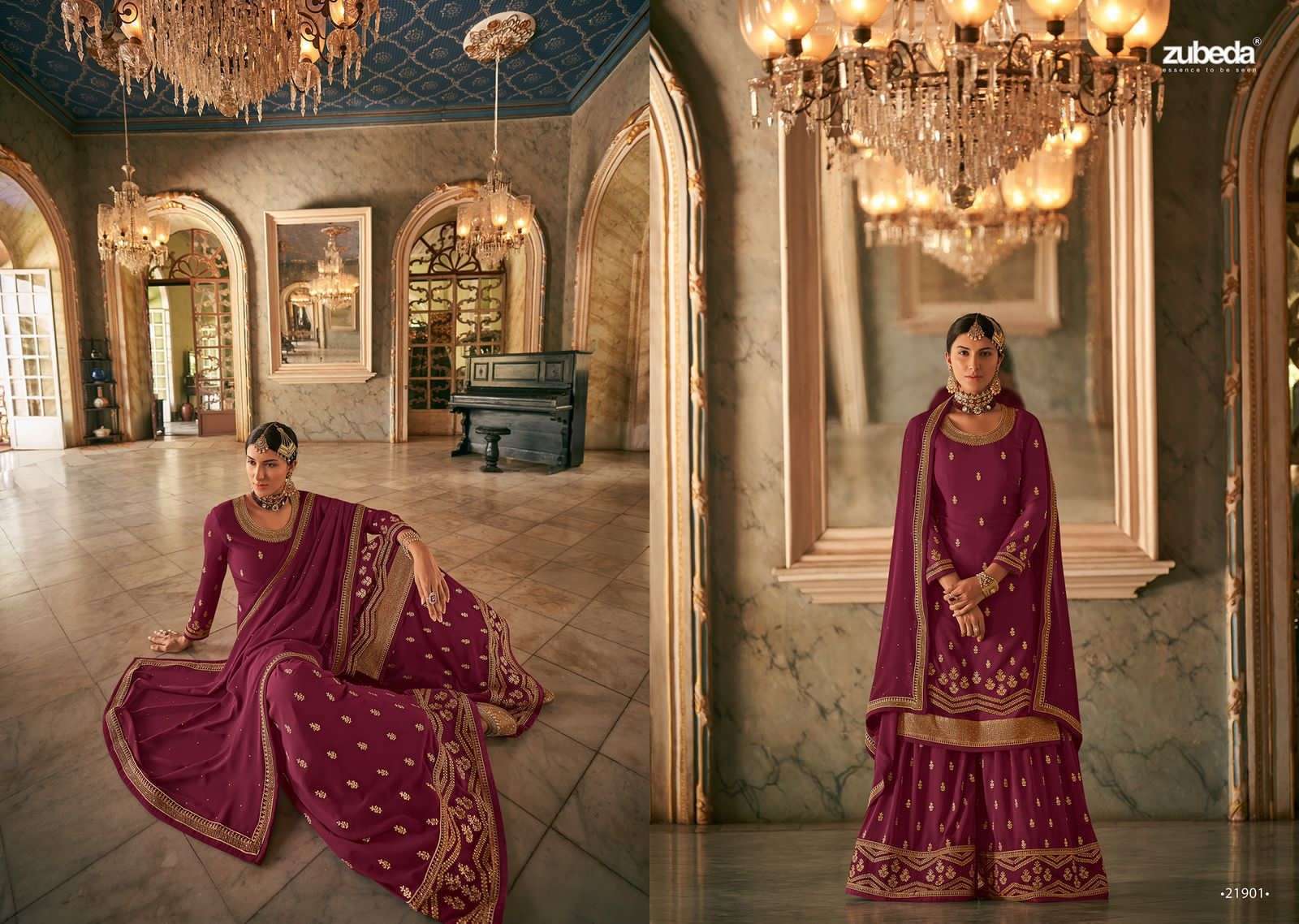 Zubeda Saiyara Catalog Heavy Georgette Festive Wear Designer Salwar Suits 