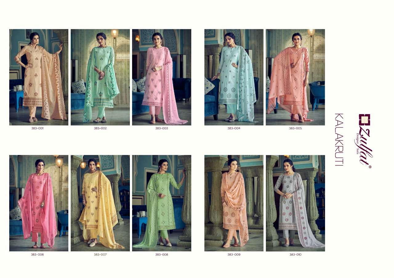 Zulfat Kalakruti Catalog Exclusive Designer Unstitched Dress Materials