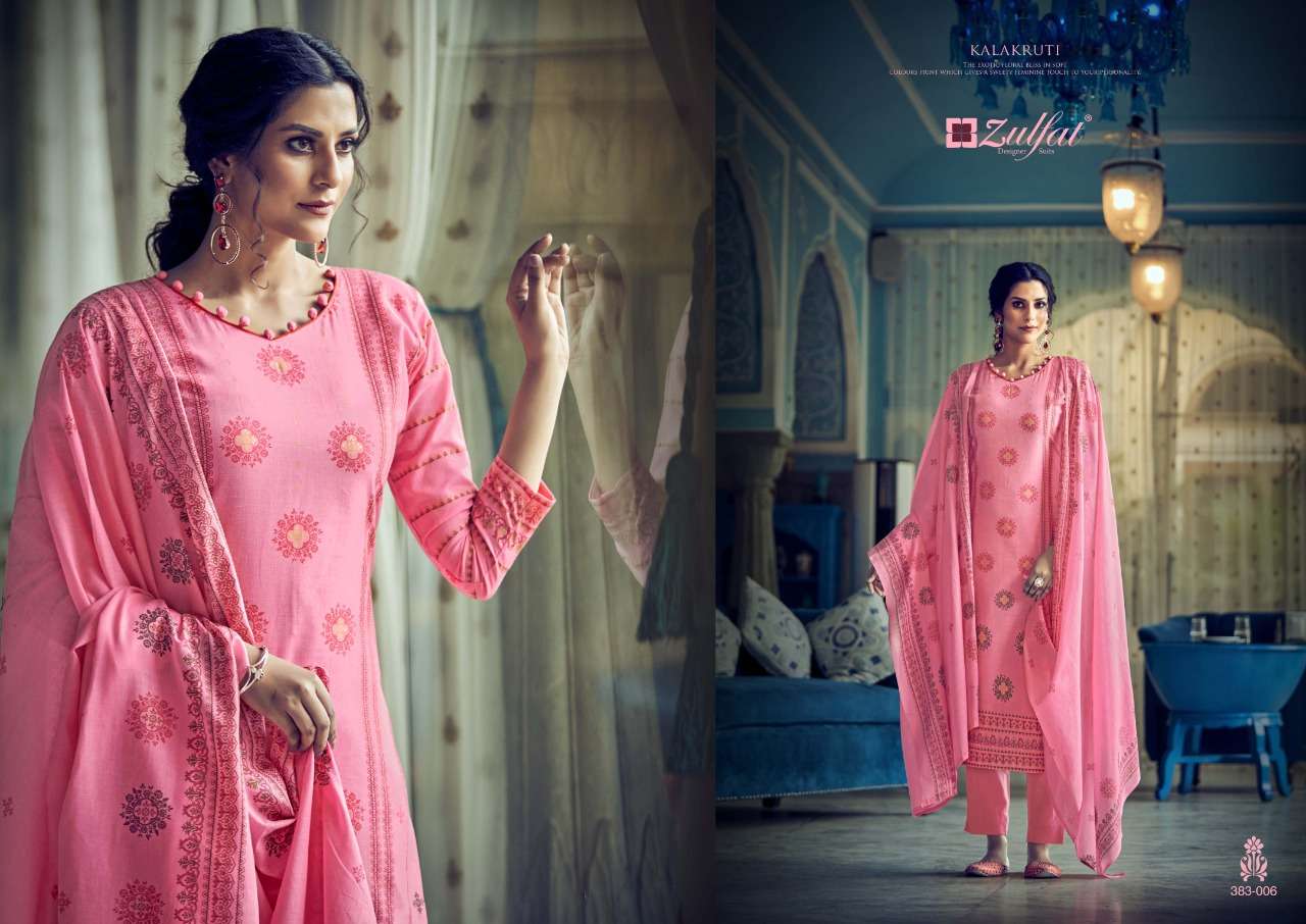 Zulfat Kalakruti Catalog Exclusive Designer Unstitched Dress Materials