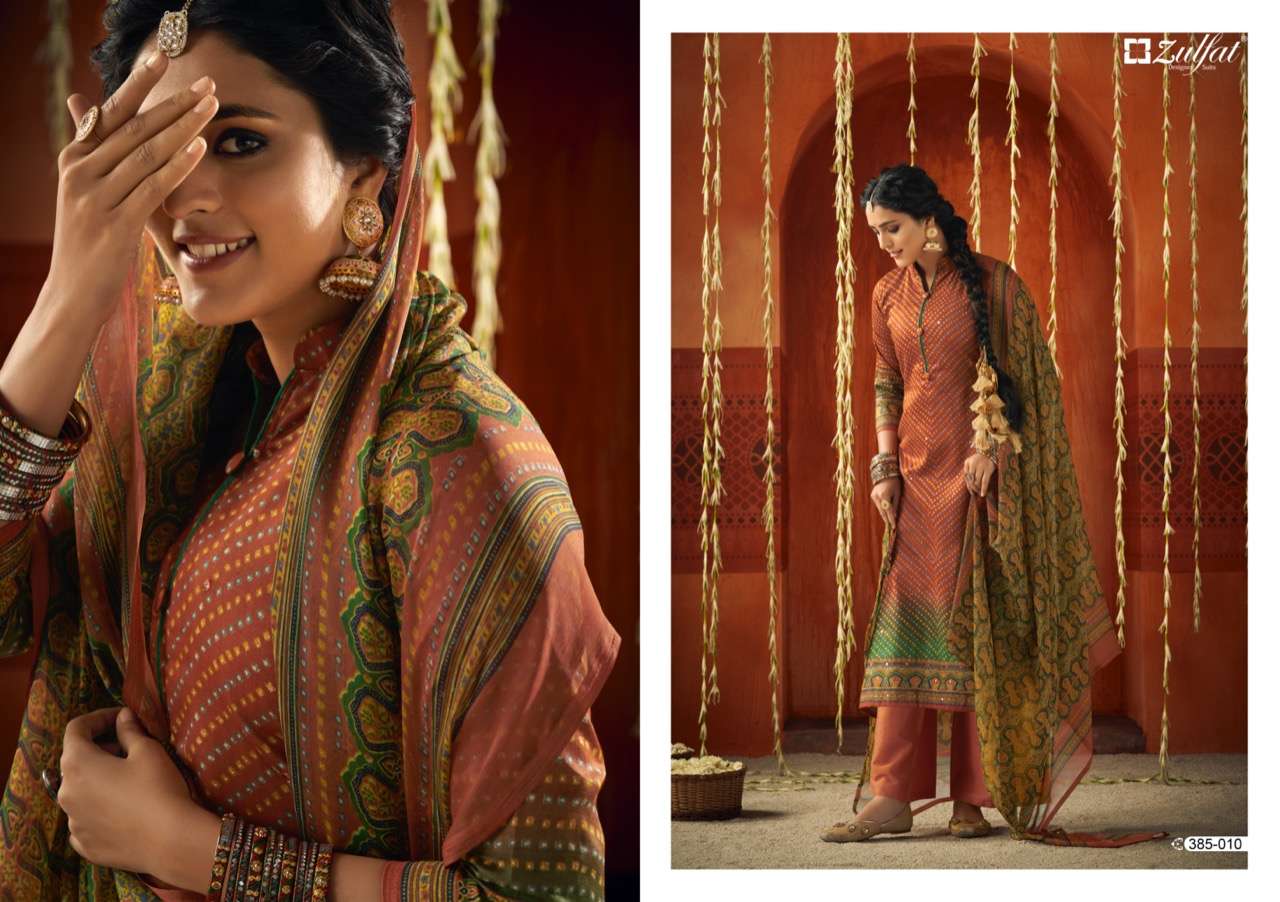 Zulfat Panghat catalog  Cotton Designer Dress Materials
