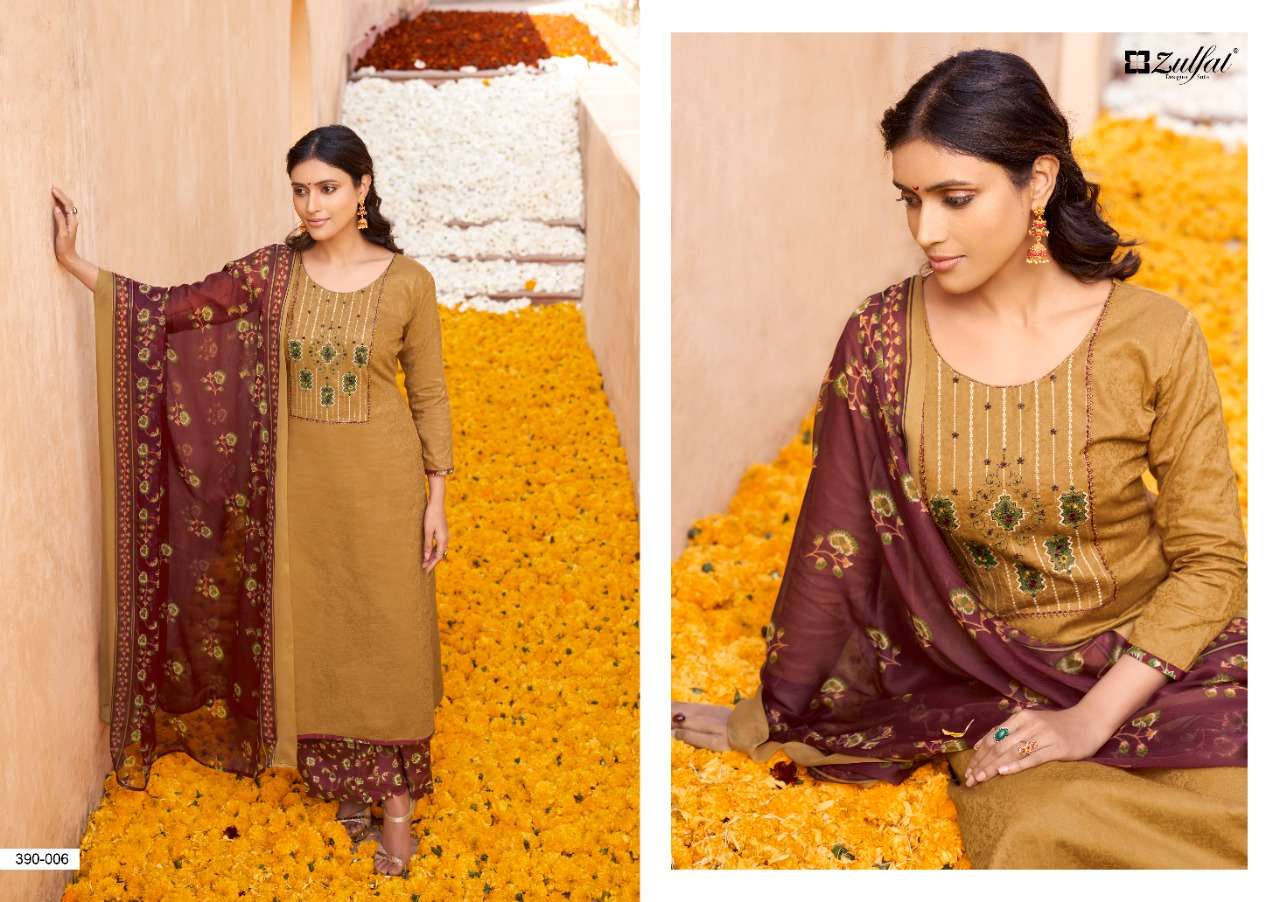 Zulfat Parineeta catalog Jam Cotton Dress materials Wholesale