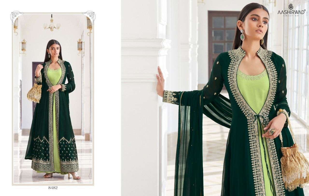 Aashirwad Panch Ratna 8480 Series Embroidery Salwar Kameez