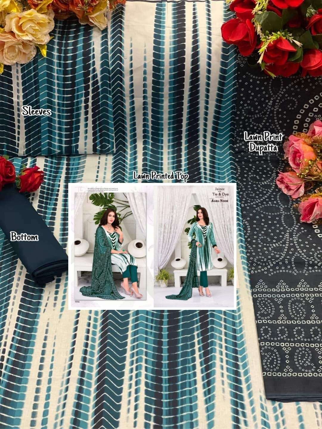 Agha Noor Jainee vol 2 catalog  Heavy lawn Cotton Karachi Dress Material at wholesale price