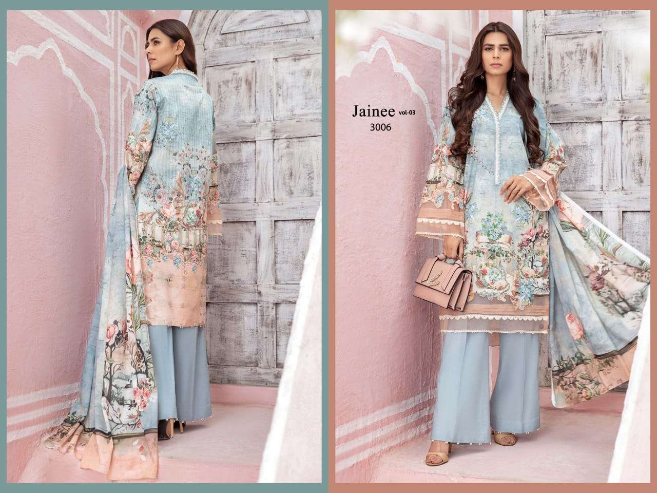 Agha Noor  Jainee vol 3 catalog Lawn cotton Karachi  Dress Material