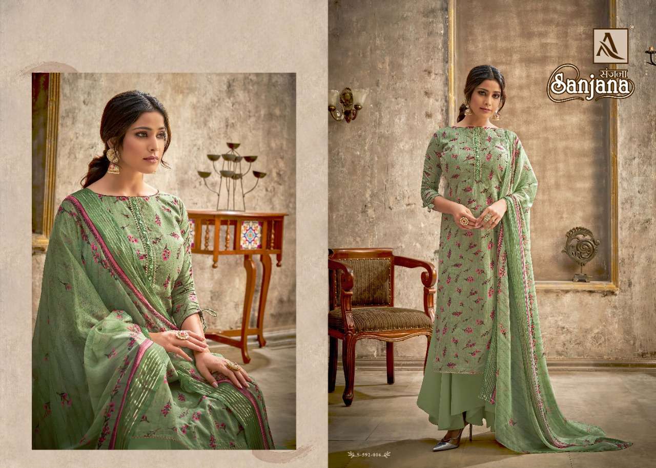 Alok Sanjana catalog  cotton printed Designer Buy Ladies Dress Materials Online in India