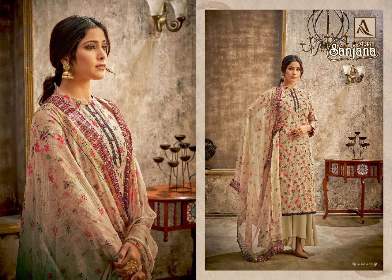 Alok Sanjana catalog  cotton printed Designer Buy Ladies Dress Materials Online in India