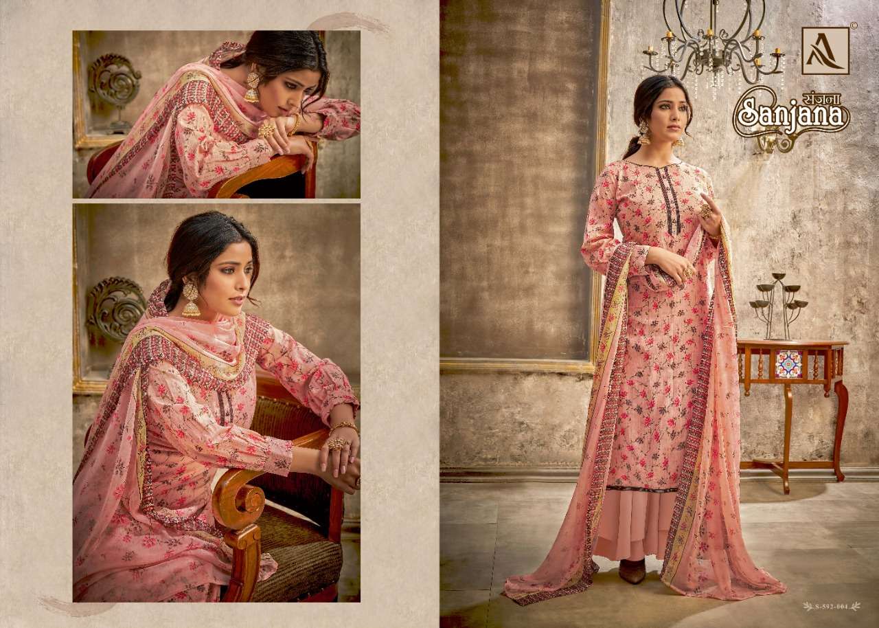 Alok Sanjana catalog  cotton printed Designer Buy Ladies Dress Materials Online in India
