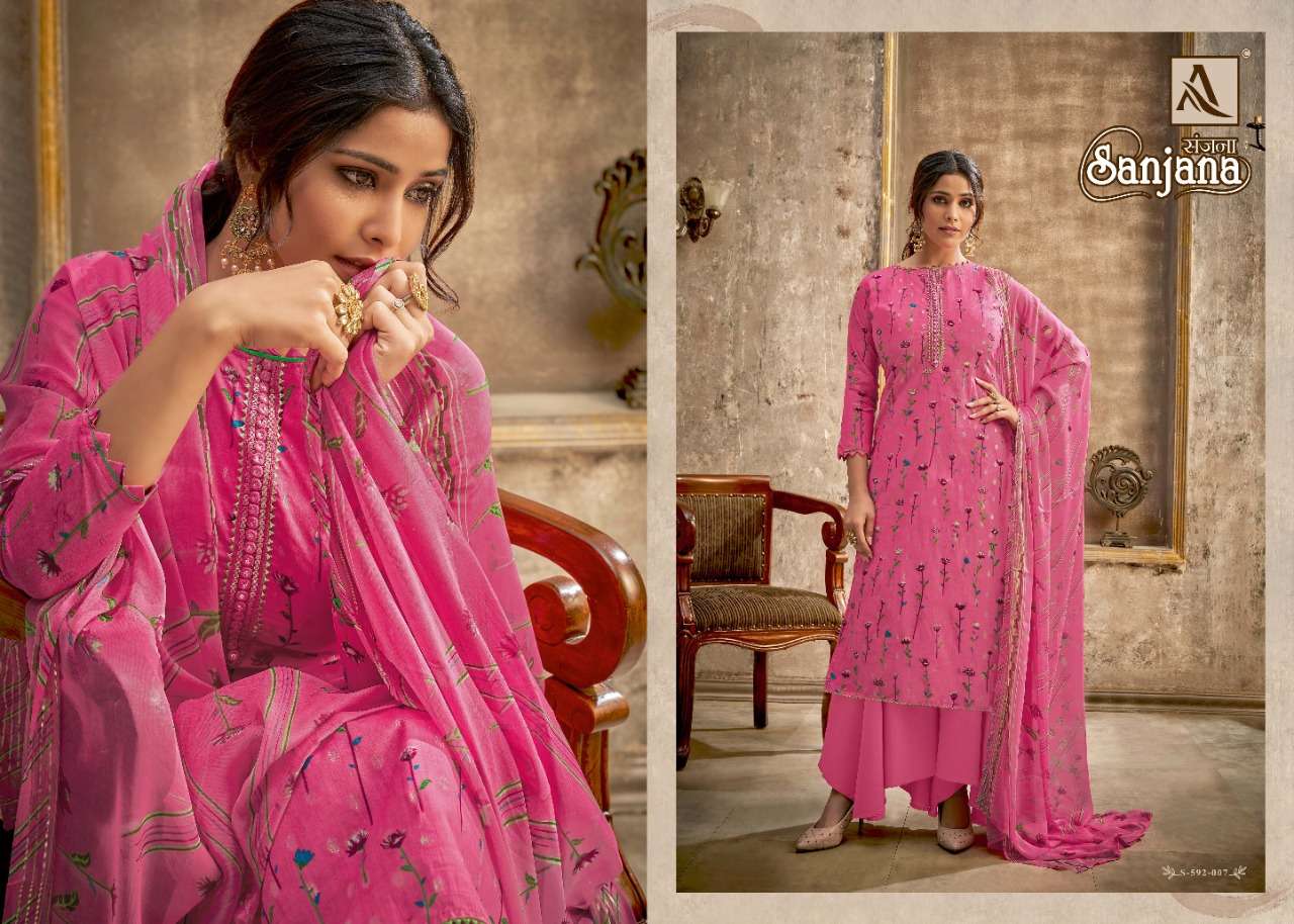 Alok Sanjana catalog  cotton printed Designer Buy Ladies Dress Materials Online in India