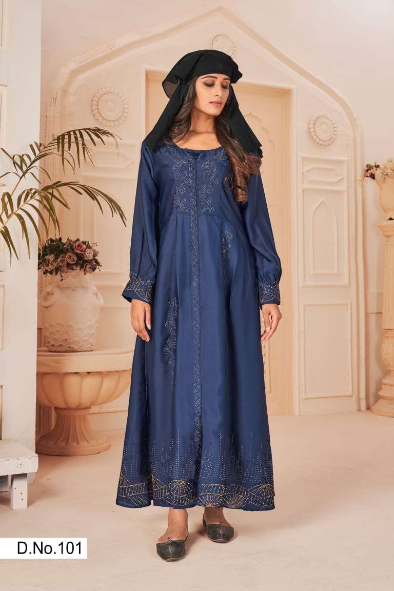 Banwery Hijab catalog Special Rassal Satin Long Fancy Kurtis 