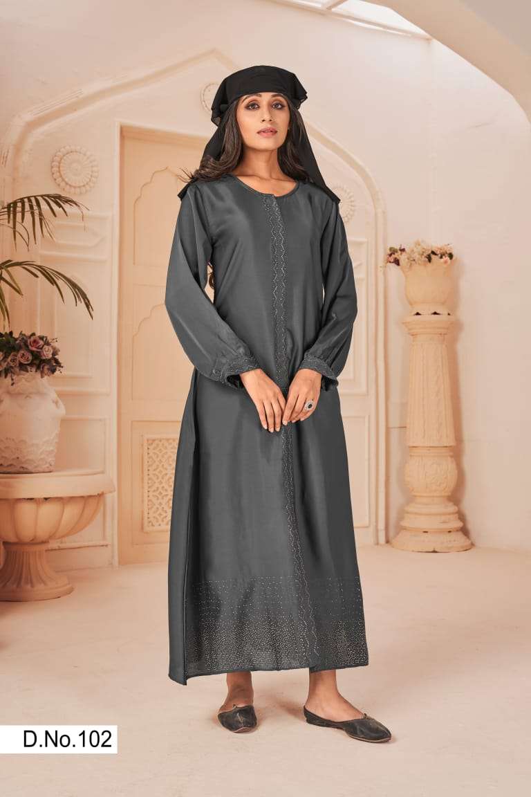 Banwery Hijab catalog Special Rassal Satin Long Fancy Kurtis 