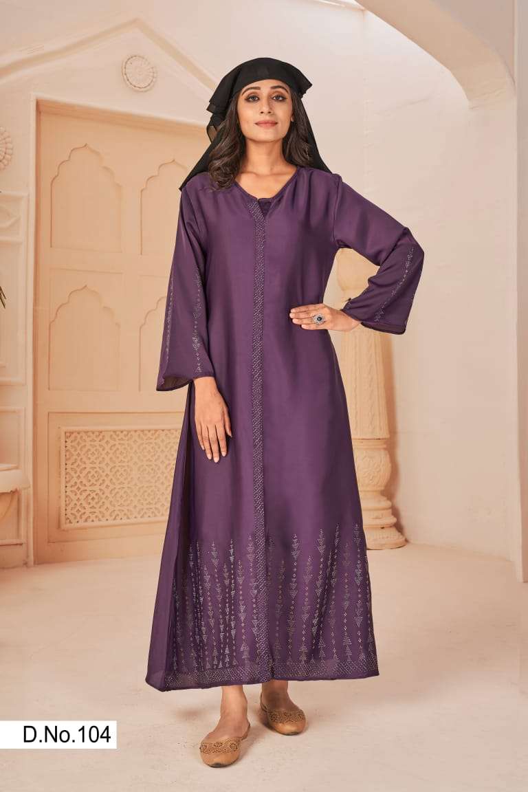 Banwery Hijab catalog Special Rassal Satin Long Fancy Kurtis 