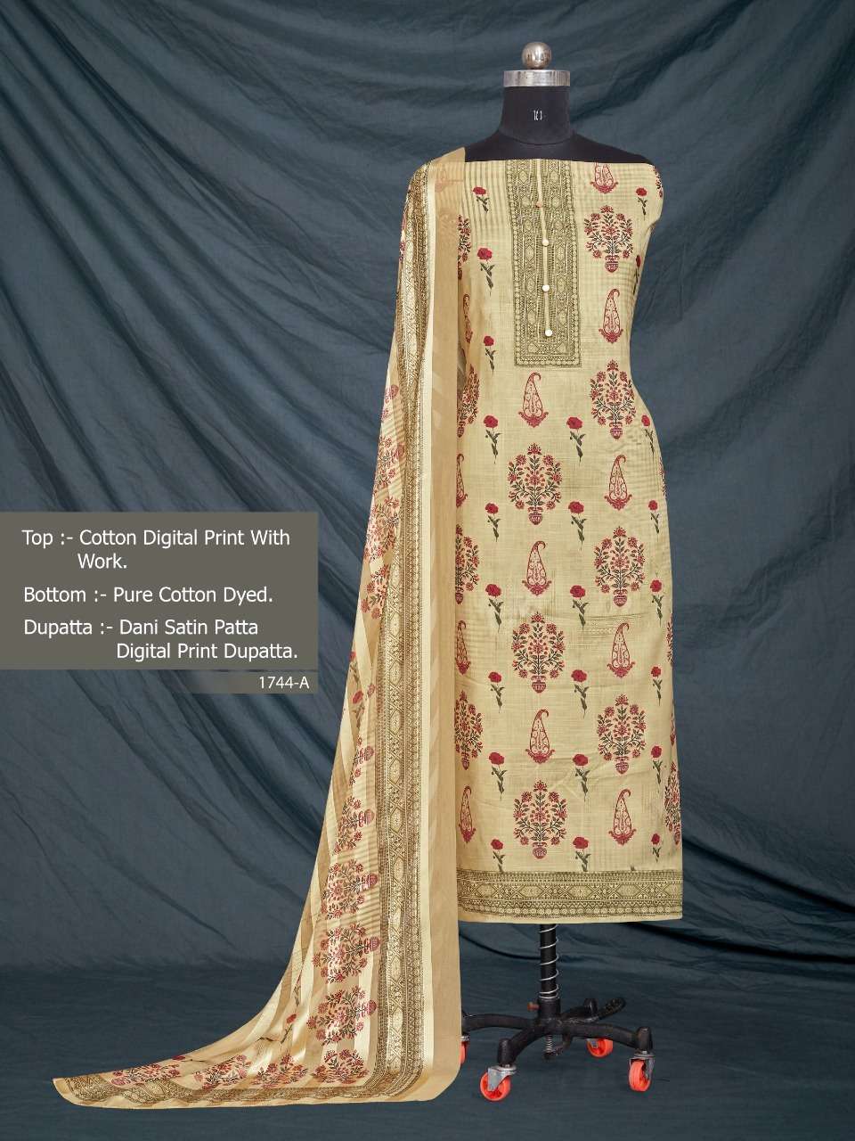 Bipson 1744 catalog  Digital Printed Designer Dress Material