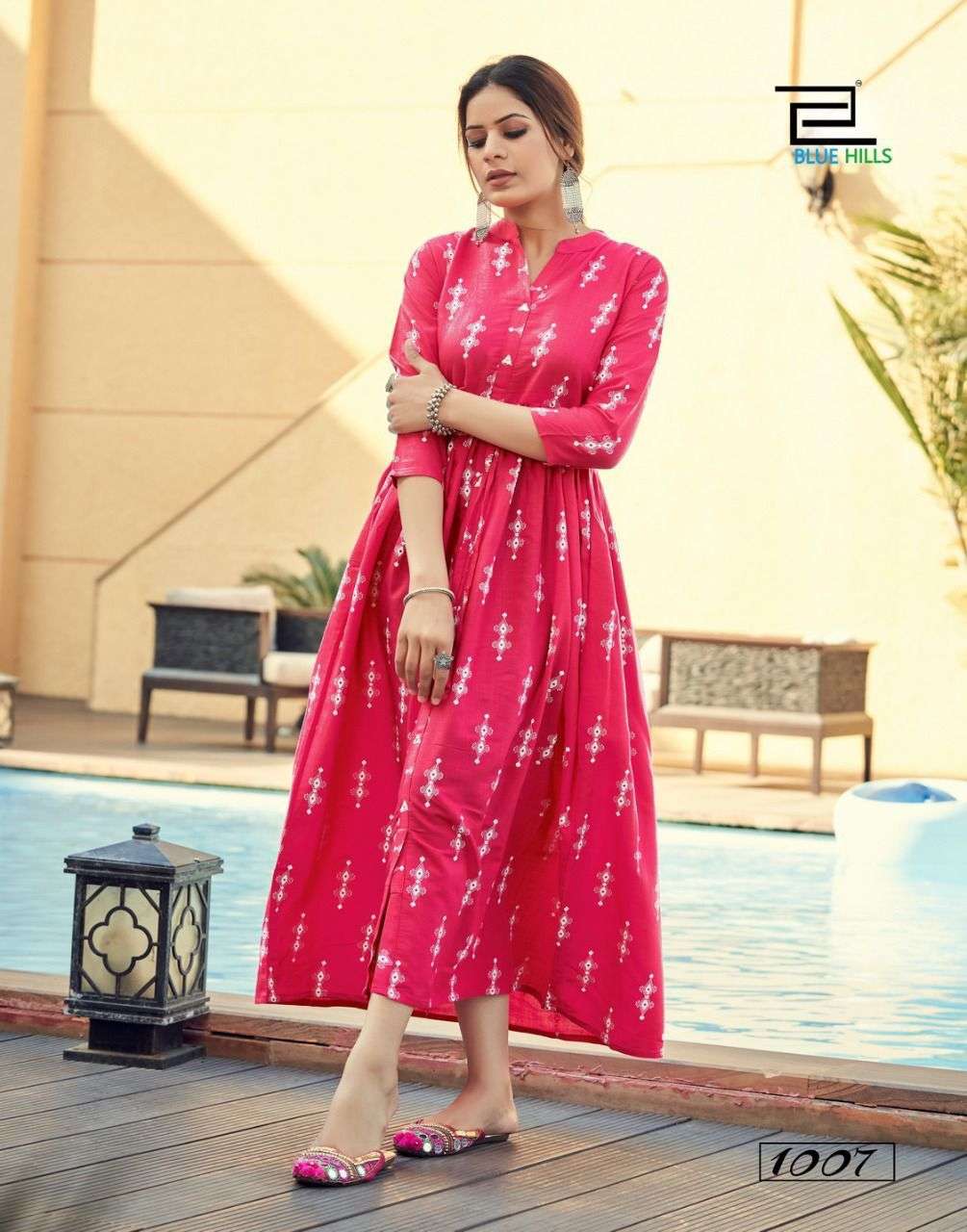 Blue Hills Belt vol 1 catalog  Designer Rayon Long Kurti