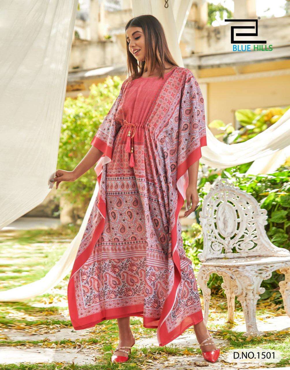 Blue Hills Stare vol 15 catalog Designer Kaftan Style Kurtis