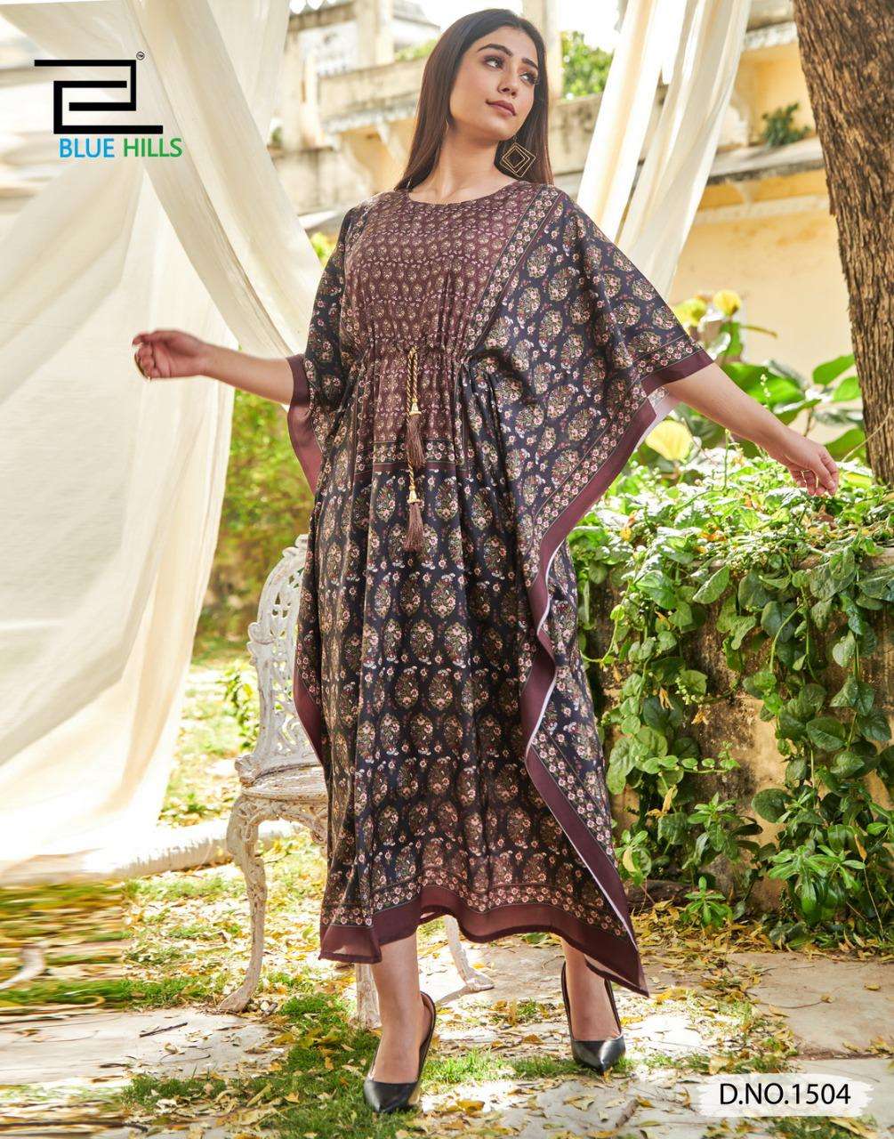 Blue Hills Stare vol 15 catalog Designer Kaftan Style Kurtis