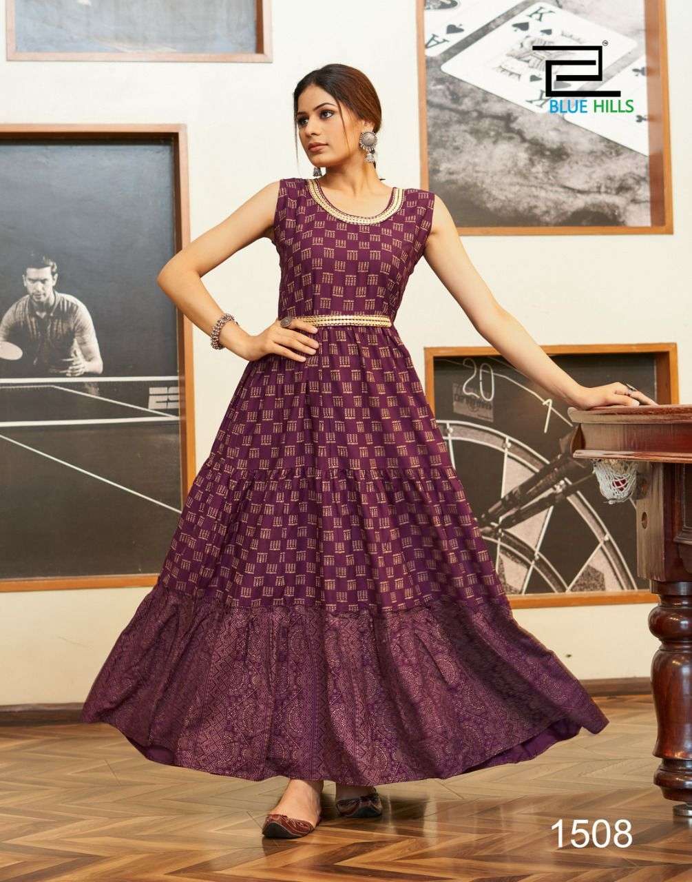 Blue Hills Sunshine Vol 15 Catalog Party Wear Long Anarkali Gown 