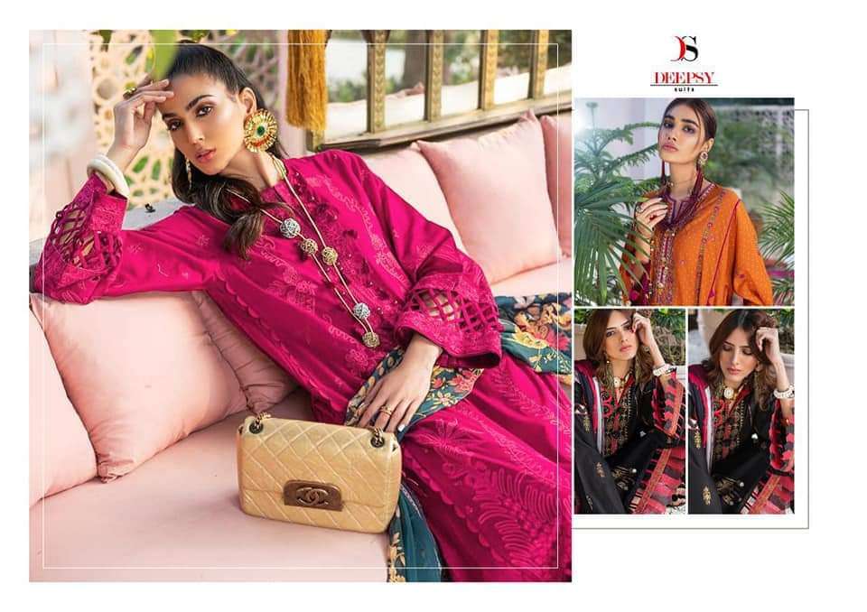 Deepsy Elan cotton collection catalog lawn cotton printed Pakistani Salwar Suits