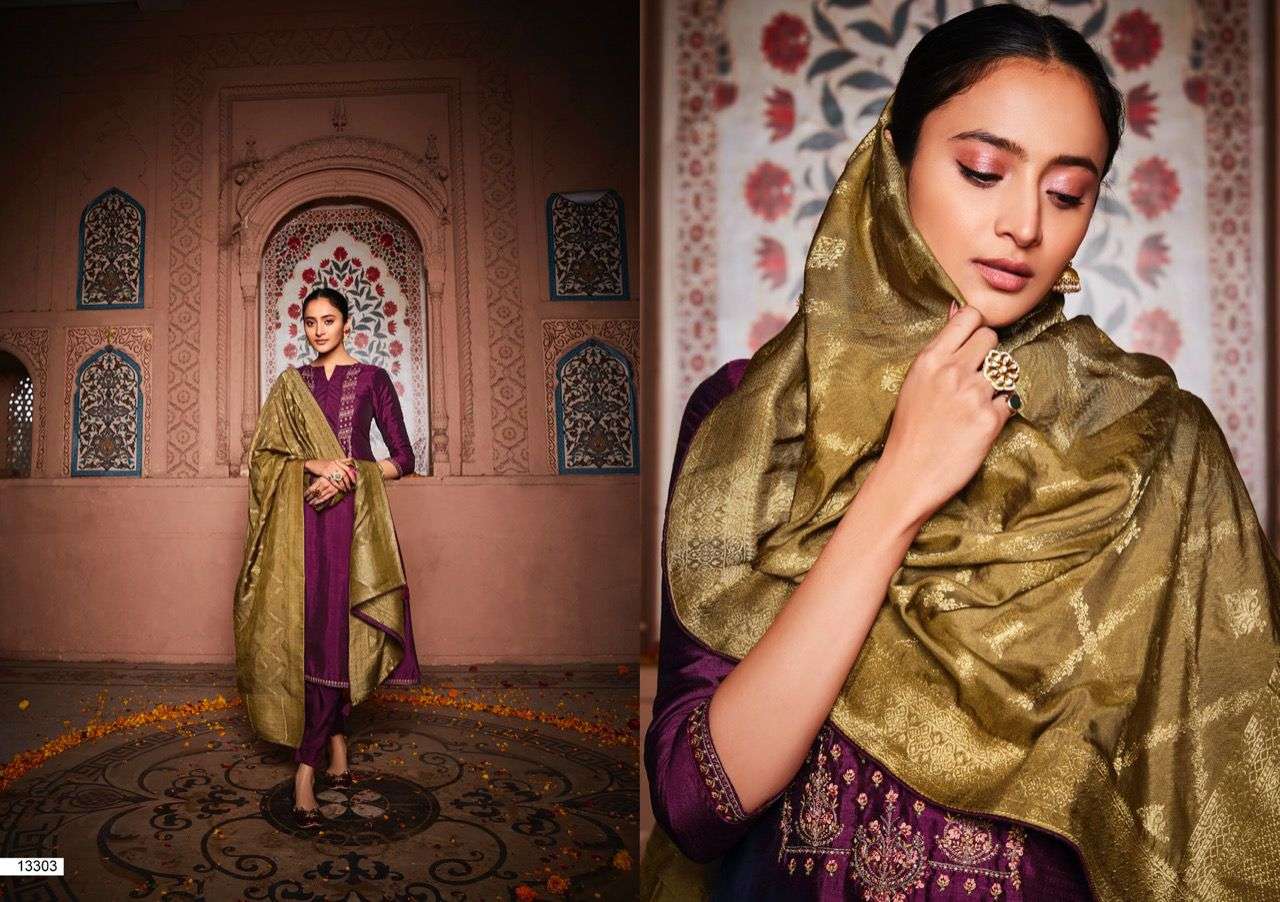 Deepsy Jashn catalog  Festive Wear Embroidery Mulberry Silk Heavy Salwar Suit 
