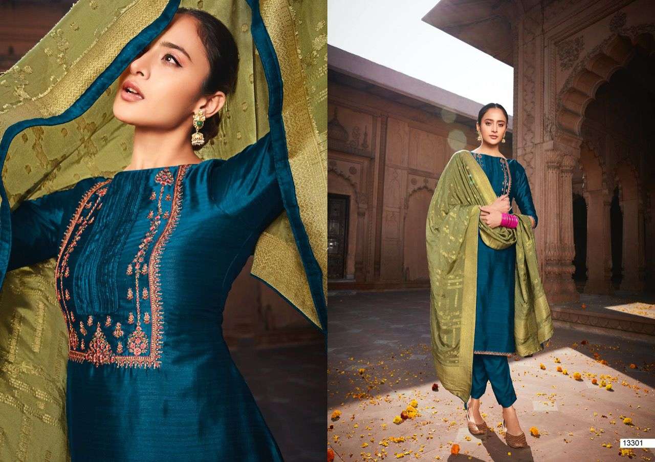 Deepsy Jashn catalog  Festive Wear Embroidery Mulberry Silk Heavy Salwar Suit 