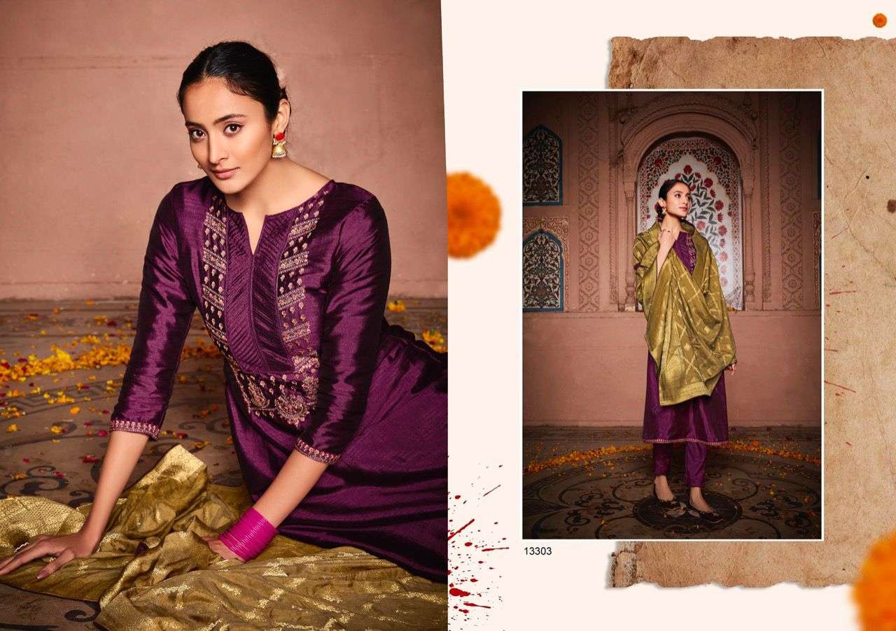 Deepsy Jashn catalog  Festive Wear Embroidery Mulberry Silk Heavy Salwar Suit 