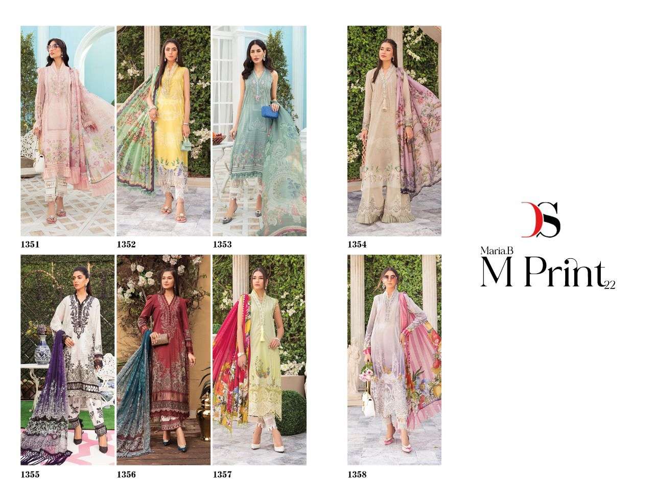Deepsy Maria B M Print vol 22  catalog Jam Cotton Pakistani Salwar Kameez