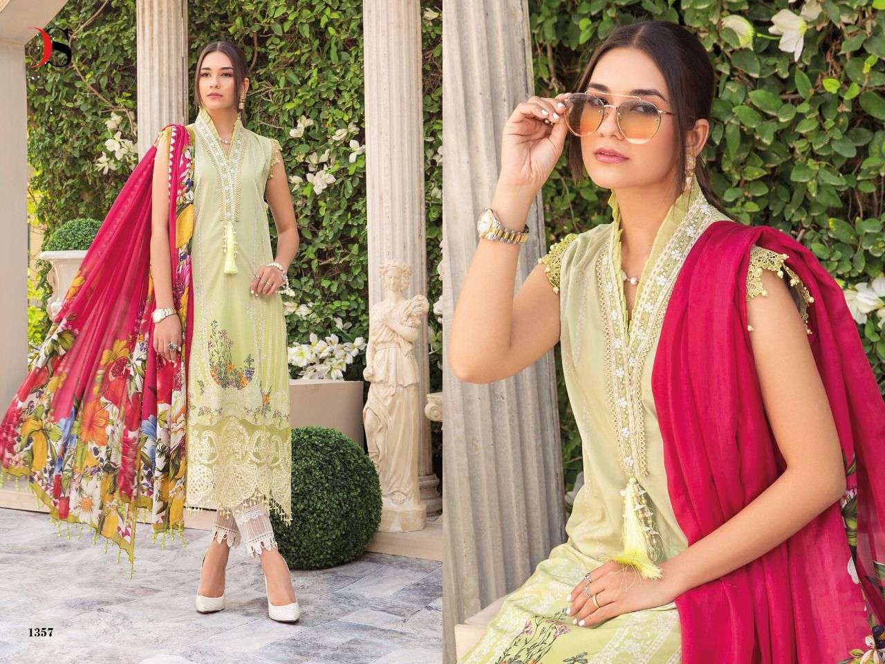 Deepsy Maria B M Print vol 22  catalog Jam Cotton Pakistani Salwar Kameez