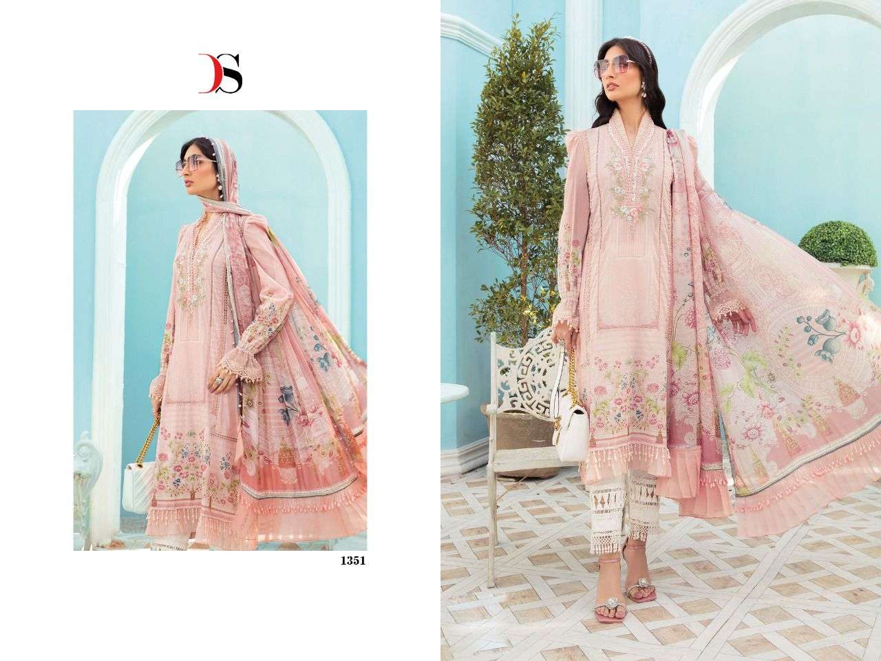 Deepsy Maria B M Print vol 22  catalog Jam Cotton Pakistani Salwar Kameez