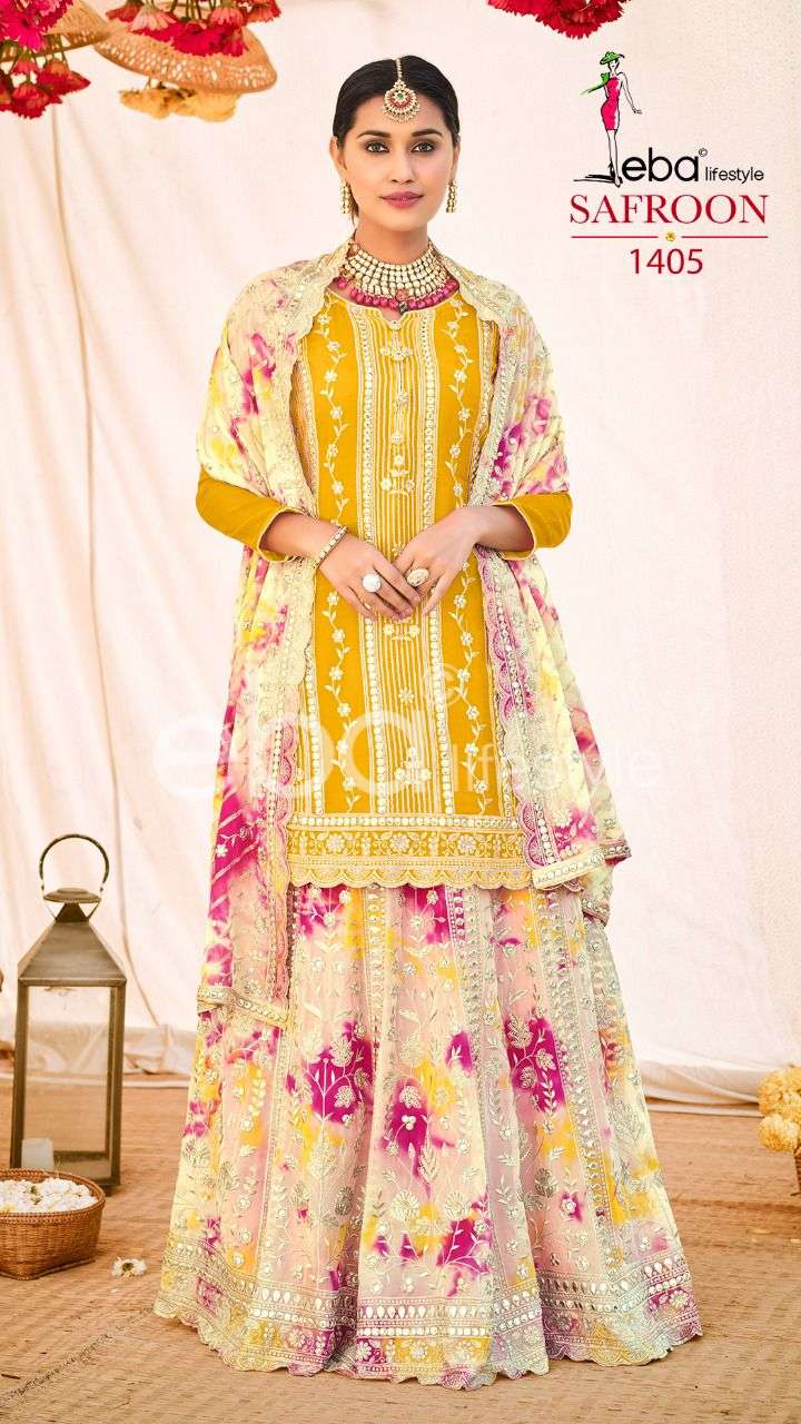 Eba Safroon Catalog Georgette  Designer Wear Salwar Kameez