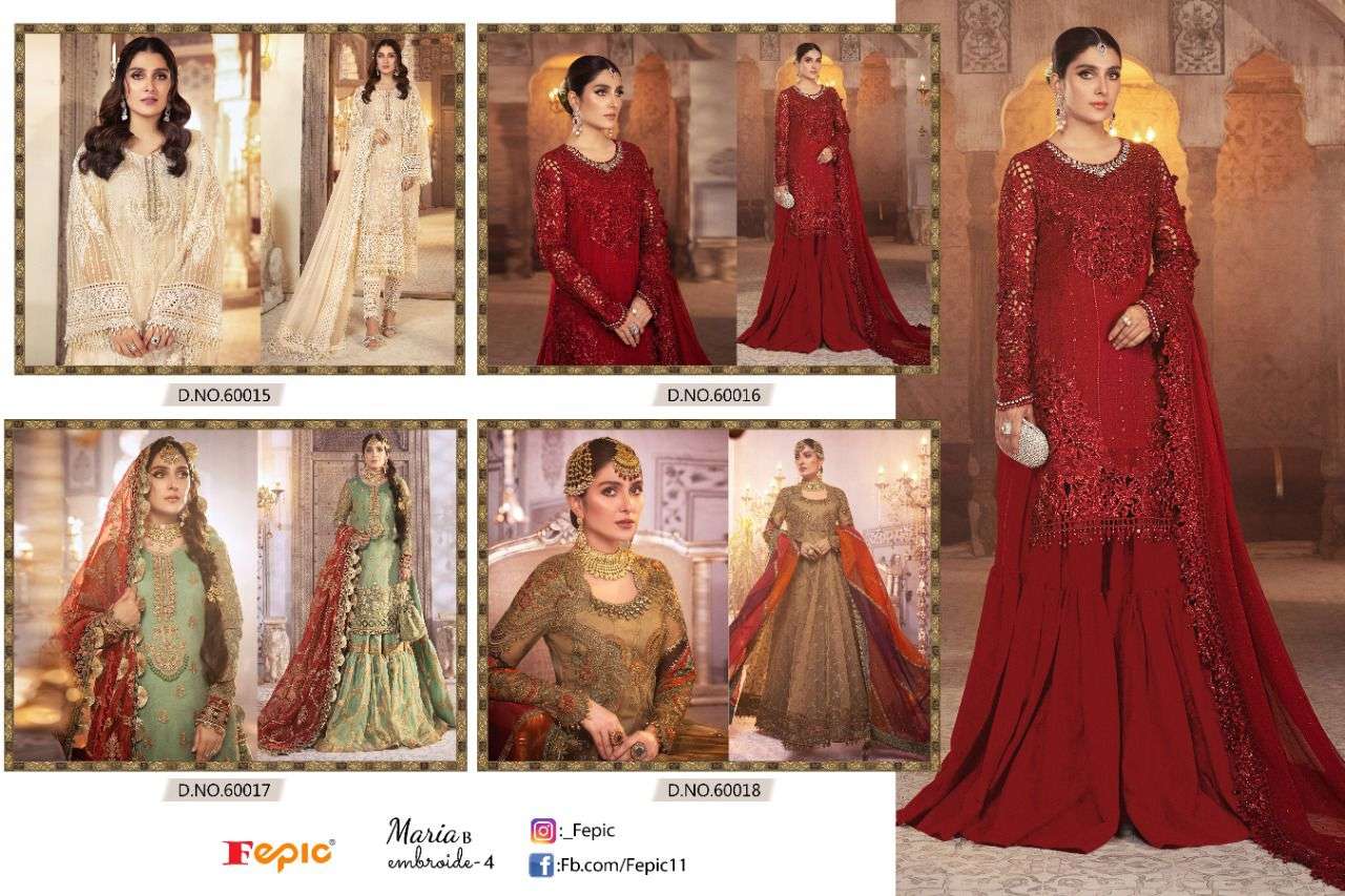Fepic Rosemeen Maria B Embroide vol 4 catalog Pakistani Salwar Kameez 