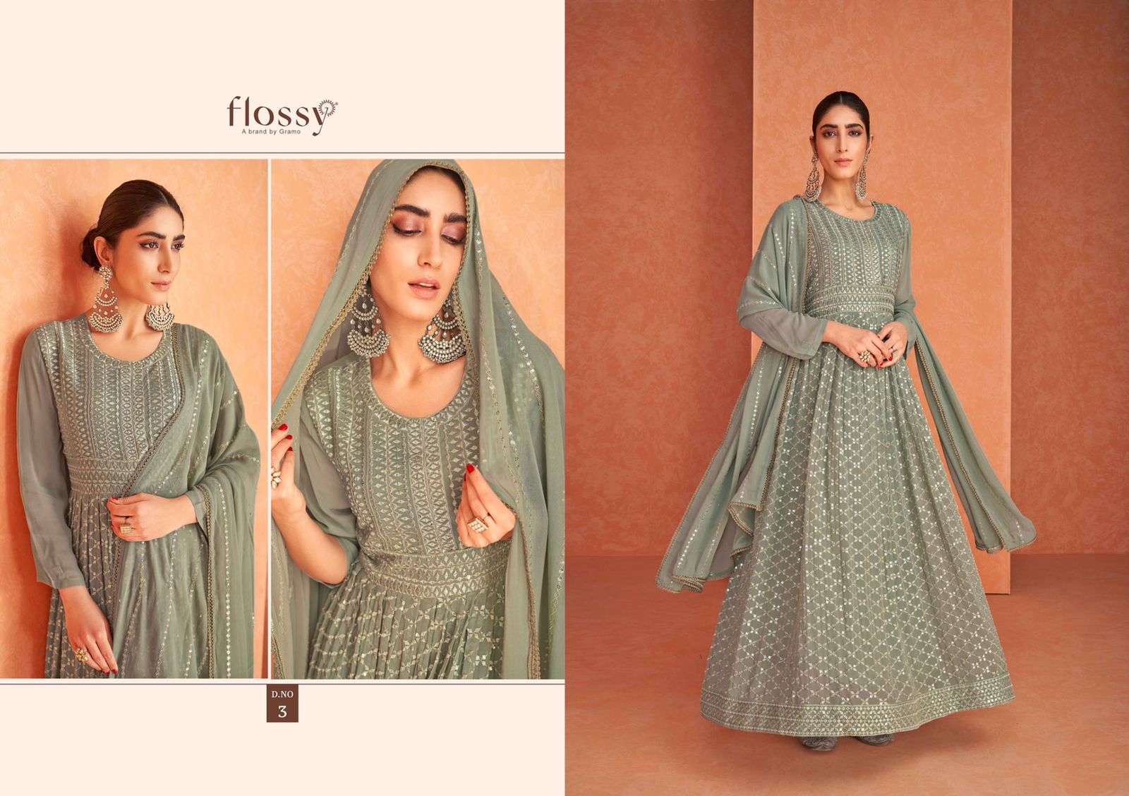 Flossy Naksh Vol 1 Catalog Exclusive Wear Georgette Gowns 