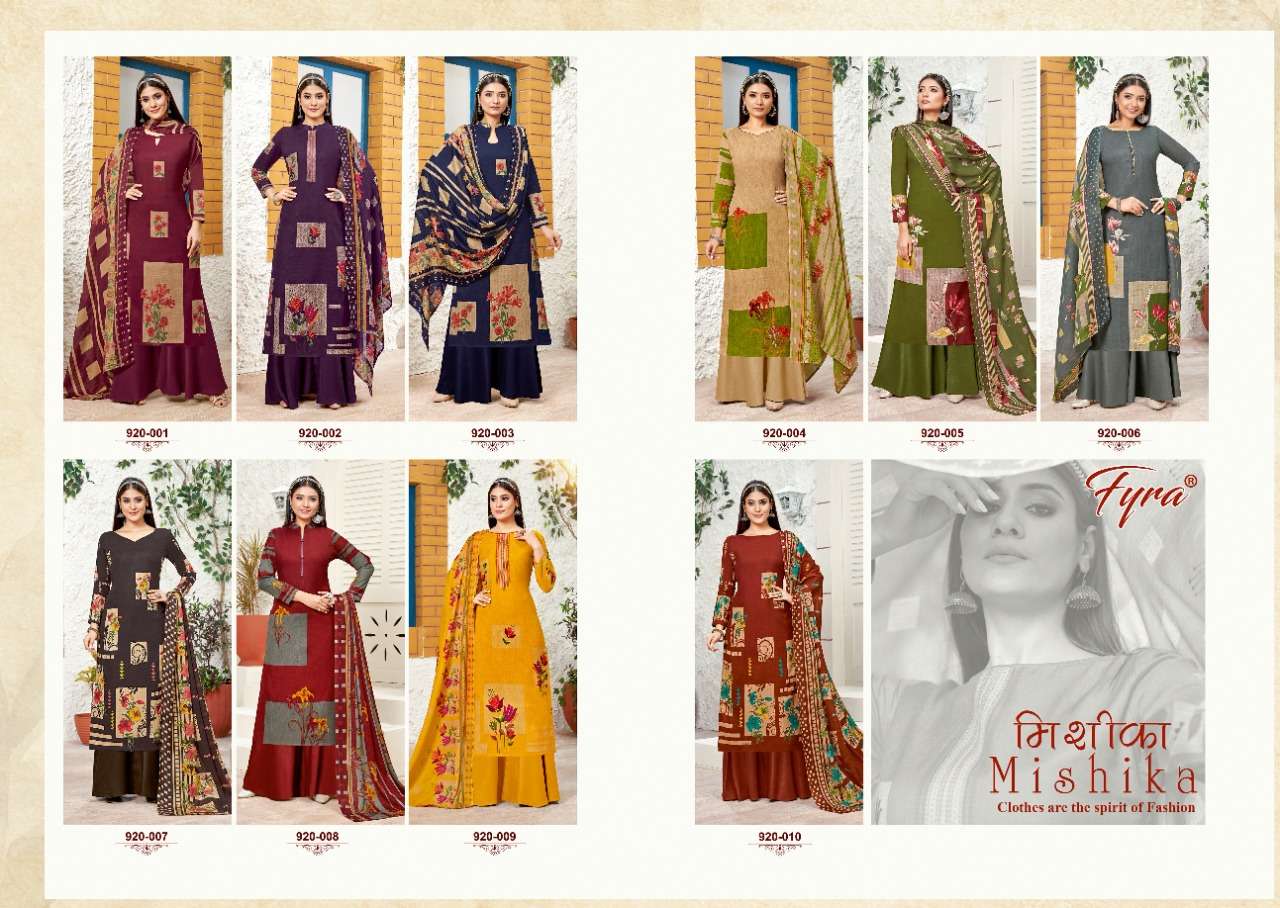 Fyra Mishika Catalog Casual Wear Unstitched Ladies Dress Materials