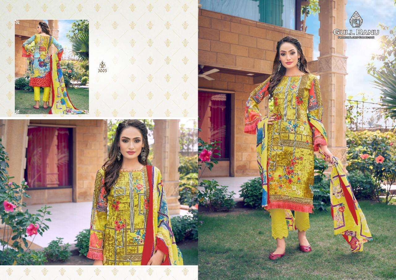 Gull Ahmed Gull Banu vol 3 catalog Lawn cotton with fancy print Buy Ladies Cotton suits 