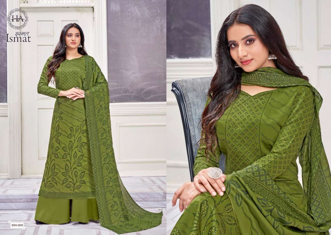 Harshit Ismat Catalog Pure Jam Designer Wear Women Dress Materials