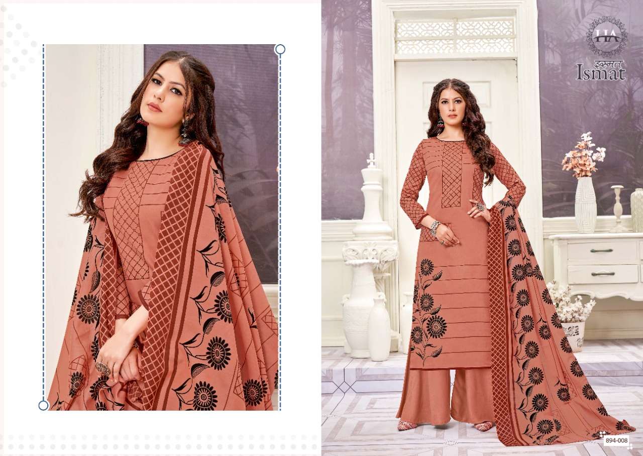 Harshit Ismat Catalog Pure Jam Designer Wear Women Dress Materials