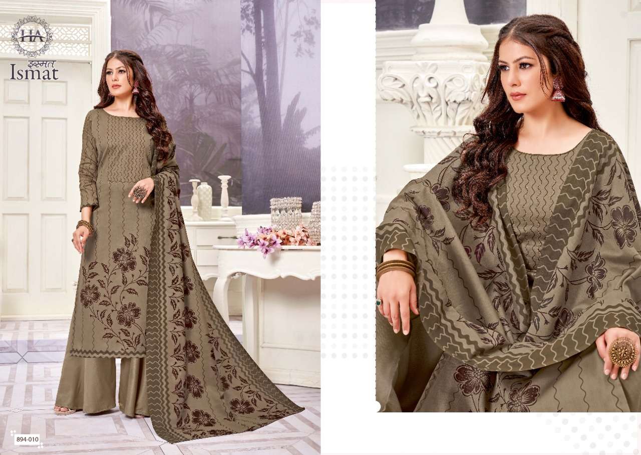Harshit Ismat Catalog Pure Jam Designer Wear Women Dress Materials