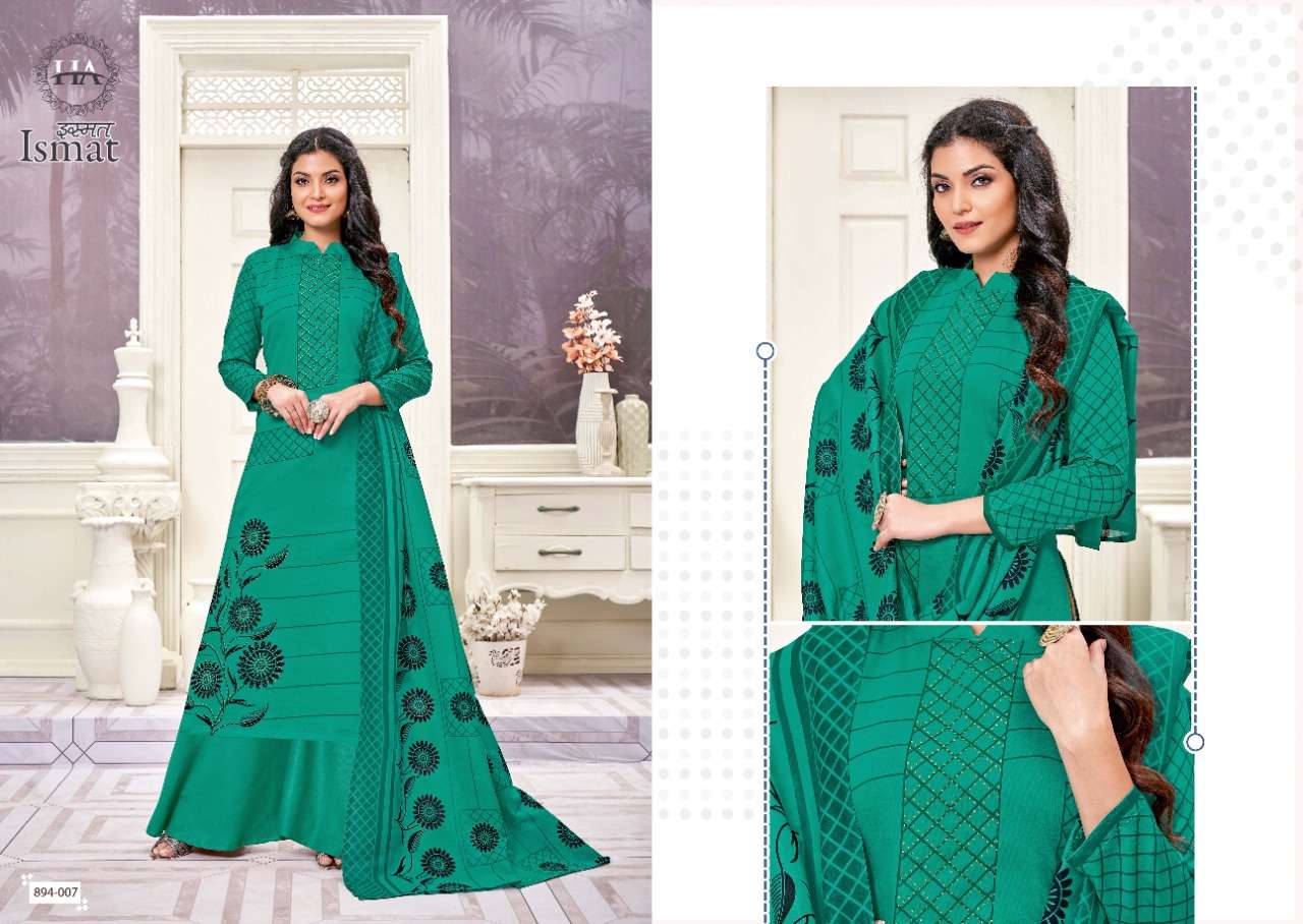 Harshit Ismat Catalog Pure Jam Designer Wear Women Dress Materials