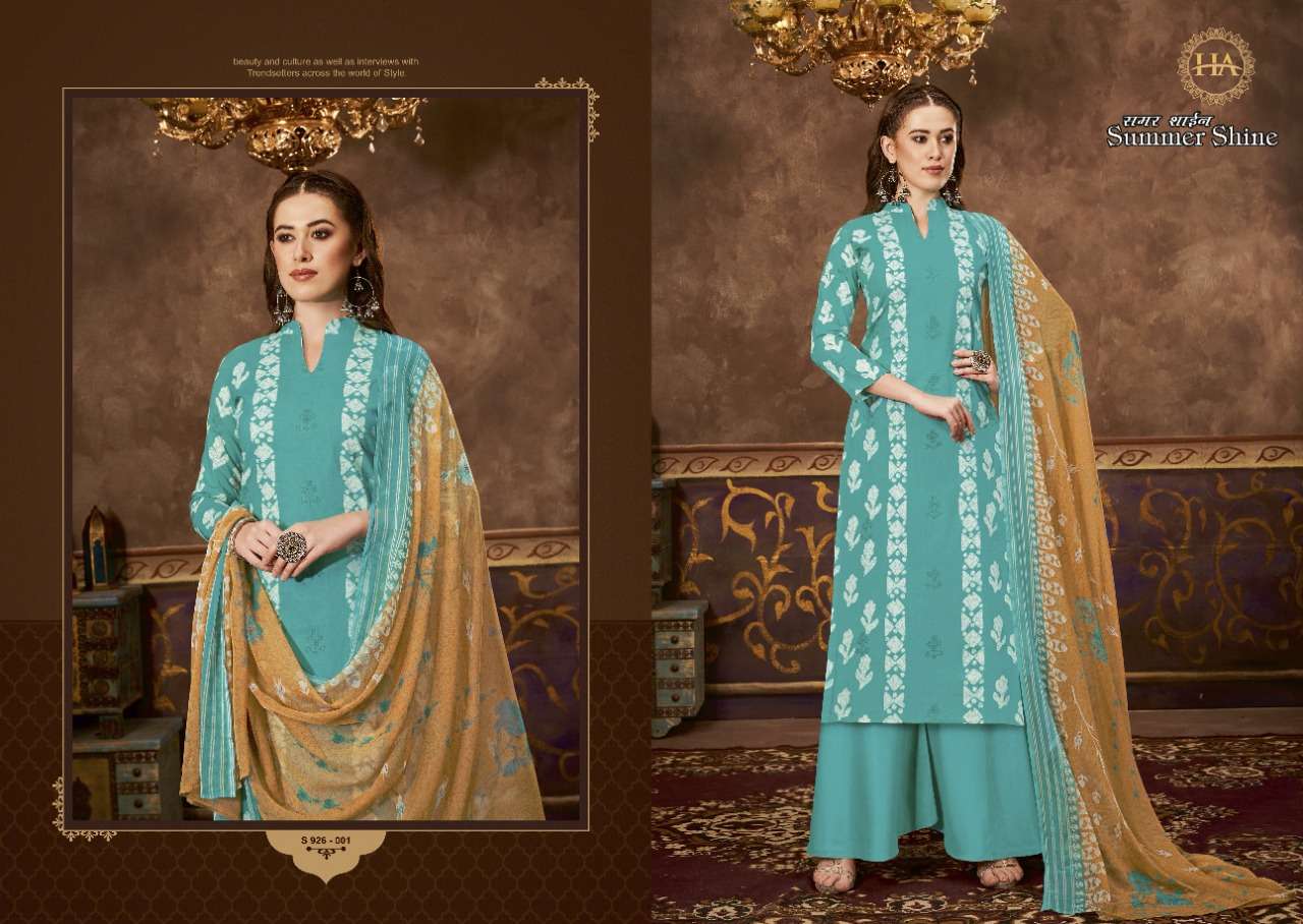 Harshit Summer Shine Catalog Pure Cotton Designer Wear Women Dress Materials