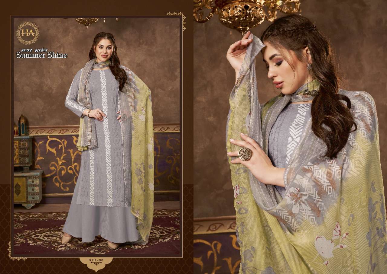 Harshit Summer Shine Catalog Pure Cotton Designer Wear Women Dress Materials