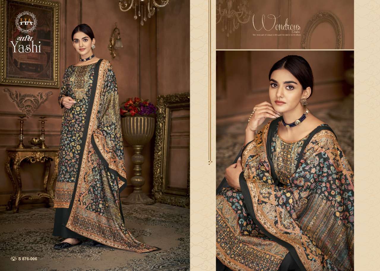 Harshit Yashi Catalog Party Wear Jam Cotton Unstitched Dress Material