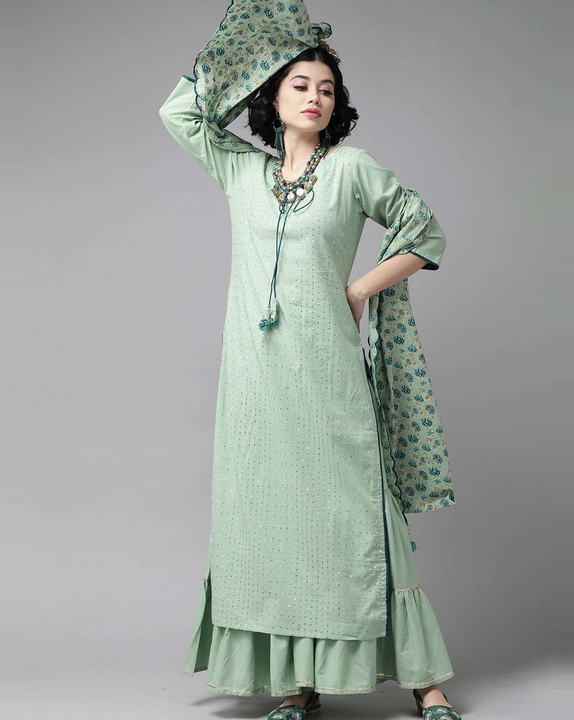 Indo Era 48 catalog  Designer Cotton Ready-made Top Bottom with  Dupatta 