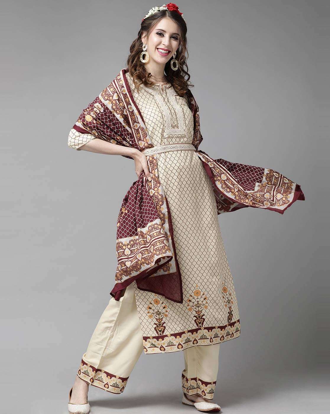 Indo Era 48 catalog  Designer Cotton Ready-made Top Bottom with  Dupatta 