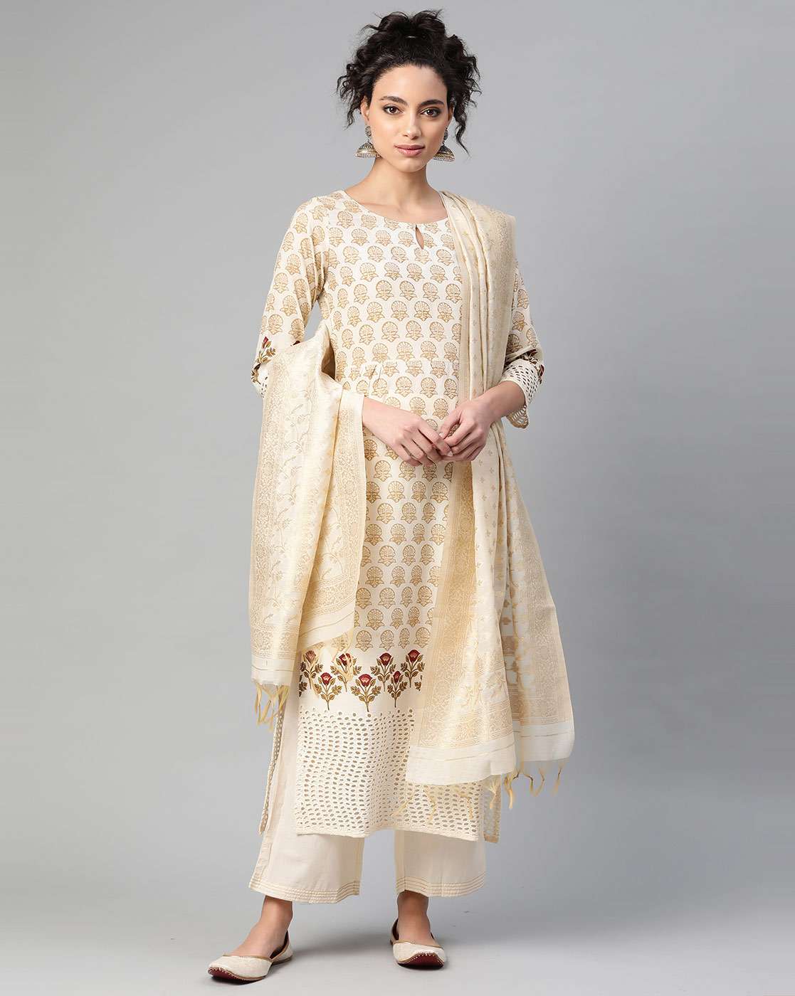 Indo Era 48 catalog  Designer Cotton Ready-made Top Bottom with  Dupatta 
