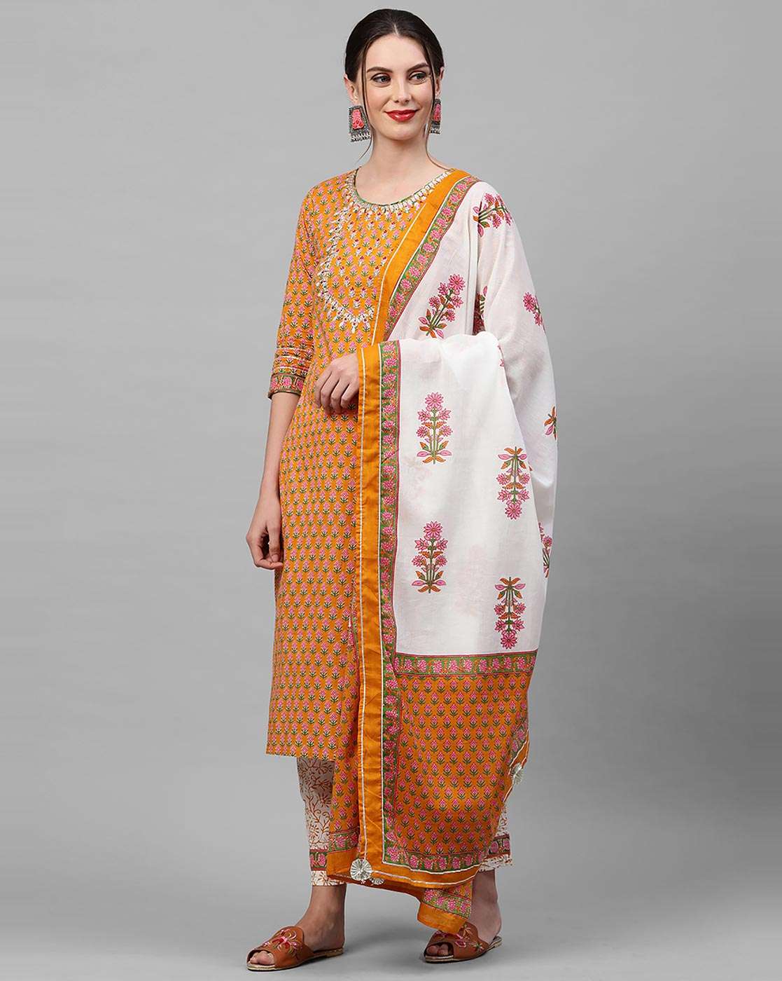 Indo Era 48 catalog  Designer Cotton Ready-made Top Bottom with  Dupatta 