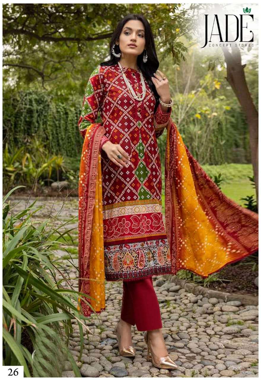 Jade Firdous Urbane Luxury Festive Lawn Vol 3 Catalog Daily Wear Lawn Cotton Dress Materials