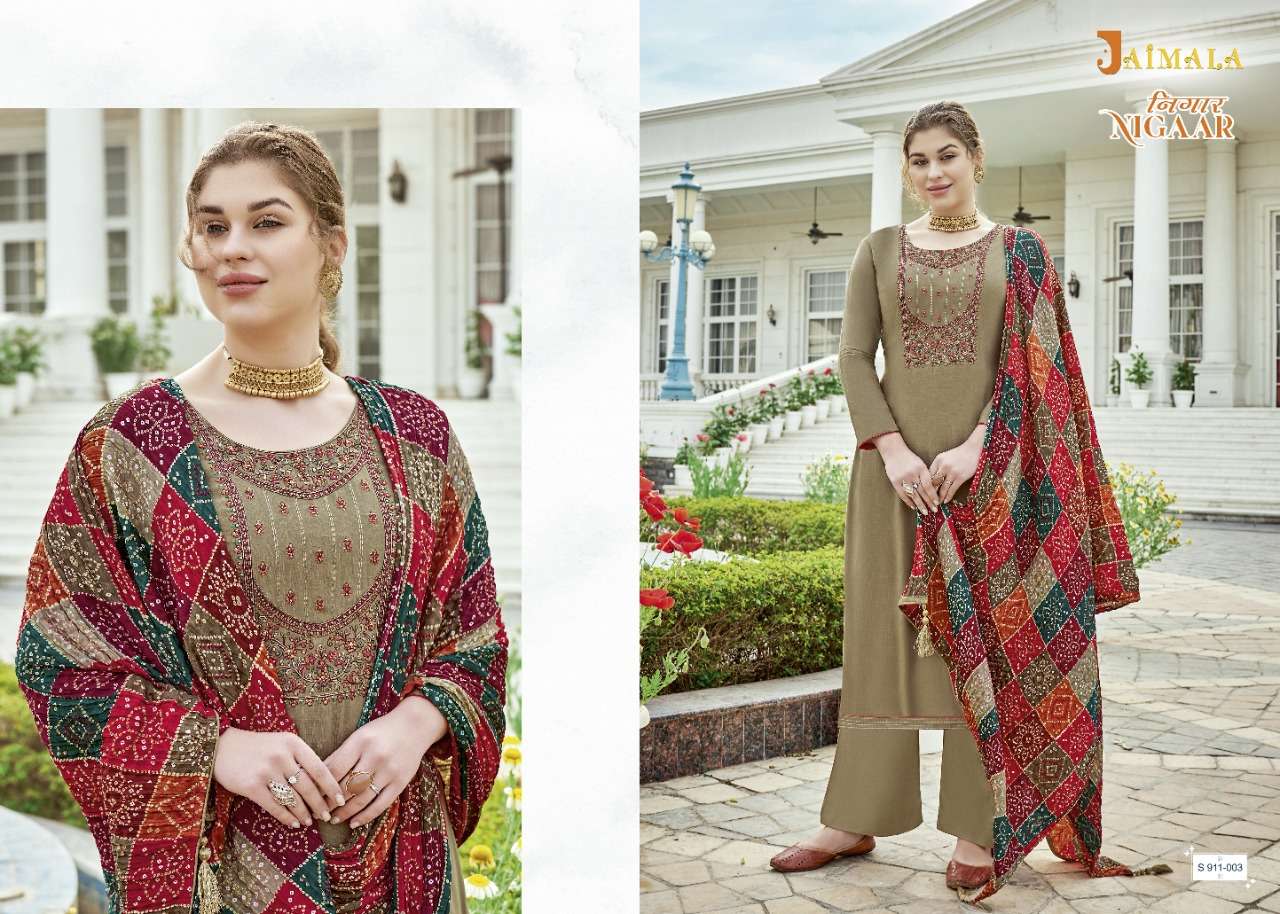 Jaimala Nigaar catalog  Pure Rayon Slub Buy Ladies Dress Materials 