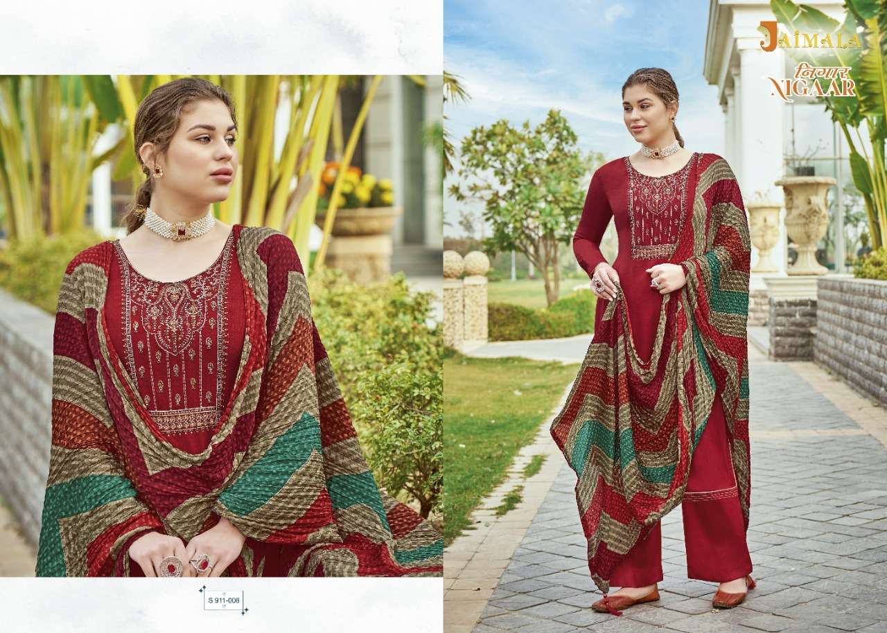 Jaimala Nigaar catalog  Pure Rayon Slub Buy Ladies Dress Materials 