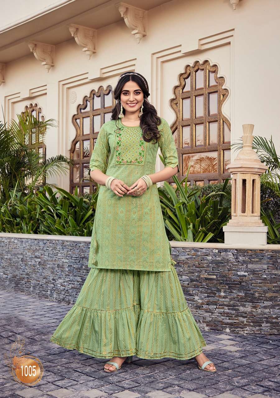 Georgette Lucknowi Sharara Set – FashionVibes